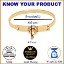 Gold-Plated White & Red Cubic Zirconia Stone studded Bracelet