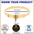 Gold-Plated Flower Shaped White Cubic Zirconia Stone studded Bracelet