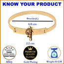 Gold-Plated Intertwined White & Red American Diamond studded Bracelet