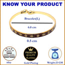 Gold-Plated Classic Textured Bangle Bracelets (Set Of 2)