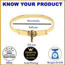 Gold-Plated Oval Shaped White & Red Cubic Zirconia Stone studded Knot Bracelet