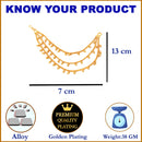 Gold-Toned Floral Shaped Gold-Plated Ear Cuff Earrings