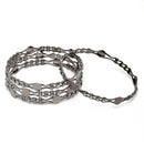 Oxidised Rhodium Plated Black Tone Contemporary Bangles For Women