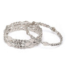 Oxidised Rhodium Plated Contermporary Set of 4 Bangles