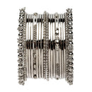 Oxidised SIlver Plated Ethnic Bangles Set