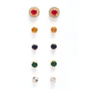 Style Jewellery Gold-Plated Multi-color Earring  5 In 1 Interchangeable