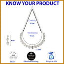 Rhodium Plated Silver Toned White American Diamond Studded Jewellery Set