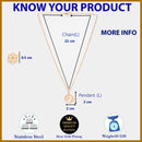 Rose Gold Plated with Circular & Floral design Stainless Steel Pendent Set