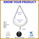 Rhodium Plated Silver Toned White American Diamond Stone Studded Jewellery Set