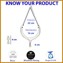 Rhodium Plated Silver Toned Dazzling Drop American Diamond Studded Jewellery Set