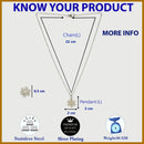 Rhodium Plated with Cute Snowflake Shaped Stainless Steel Pendent Set