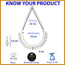 Rhodium Plated Silver Toned Cascade Design & White American Diamond Stone Studded Jewellery Set