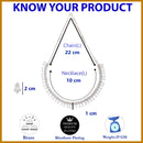 Rhodium Plated Unique Design white American Diamond Stones Studded Jewellery Set