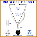 Rhodium Plated Silver Toned Sparkle White American Diamond Stone Studded Jewellery Set