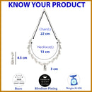 Rhodium Plated Silver Toned White American Diamond Studded Jewellery Set