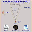 Gold Plated Pink Stone Studded  Leaf-Shaped Pendant Set