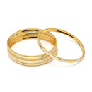 Set Of 4 Gold-Plated Traditional Dual Toned Gold & Silver Handcrafted Classic Bangles