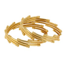 Set of 2 Gold Plated Contemporary Bangles Set