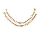 Gold Plated Peach Cubic Zirconia Stone Stone Studded Anklets