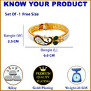 Gold-Plated Peacock Design with Kundan & Pearl Stones Bracelet Kada