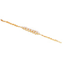 Gold-Plated White Cubic Zirconia Studded Wraparound Bracelet