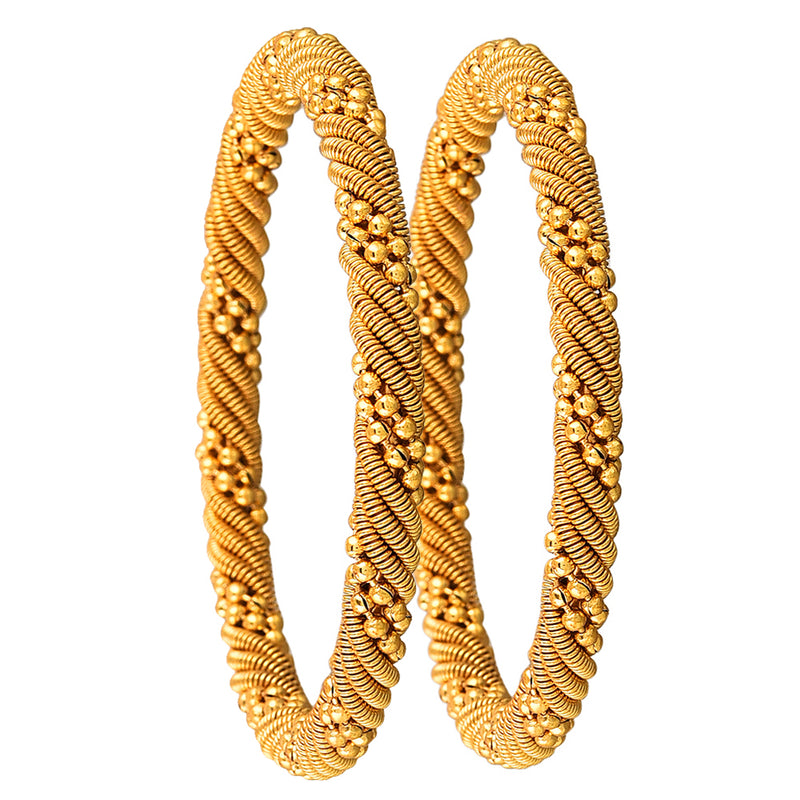 Gold Plated Brass Bangle Set for Women…