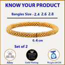 Gold Plated Brass Bangle Set for Women…