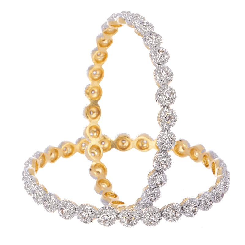 Set Of 2 24 CT  Gold-Plated Bangles