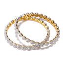 Set Of 2 24 CT  Gold-Plated Bangles