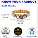 Dancing Peacock American Diamond Gold Plated Bracelet/Kada