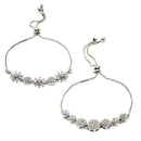 Stylish Silver Plated Set of 2 Bracelet for Woman