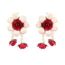 Floret Gota Patti Necklace, Earrings, Bracelet & Maang Tika (Mehandi/Haldi)