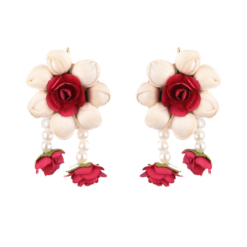 Floret Gota Patti Necklace, Earrings, Bracelet & Maang Tika (Mehandi/Haldi)