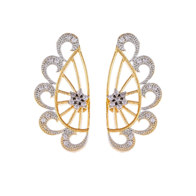 Gold Plated American Diamond Ear Cuff Earring