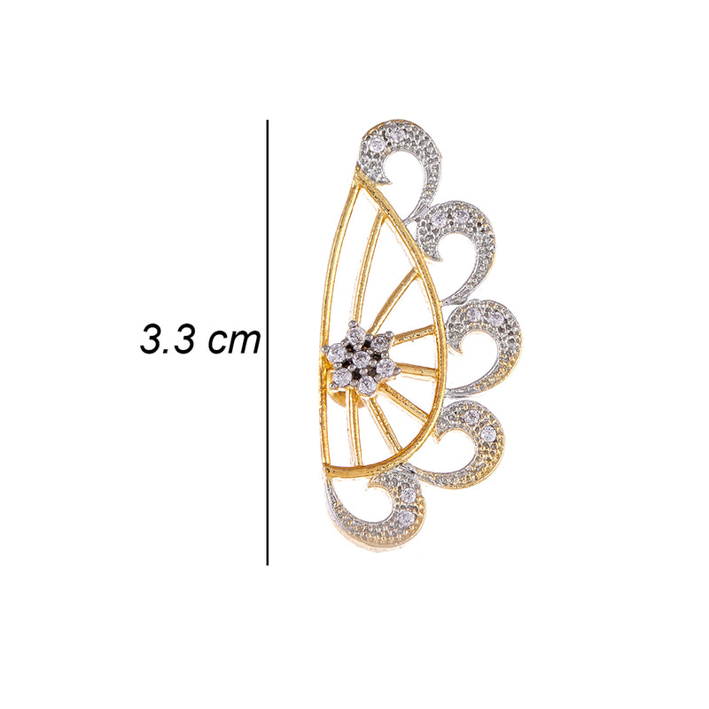 Gold Plated American Diamond Ear Cuff Earring