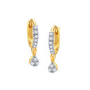 Gold Plated Cubic Zirconia Studded Stud Earrings