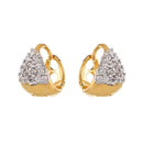 Gold Plated American Diamond Huggies Earring Jewellery