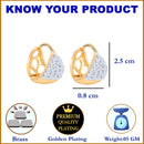 Gold Plated American Diamond Huggies Earring Jewellery