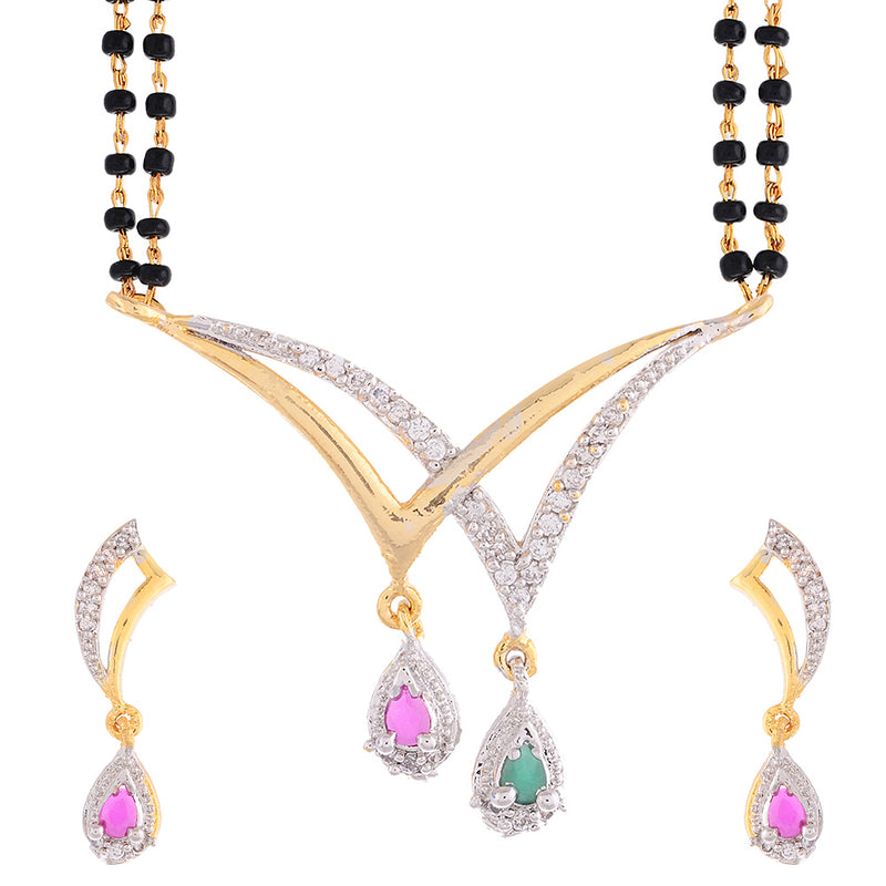 Combo Pack American Diamond Mangalsutra  with Chain for Women