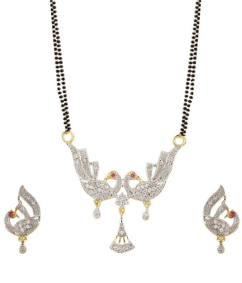 Combo of 2 Designer American Diamond Mangalsutra set