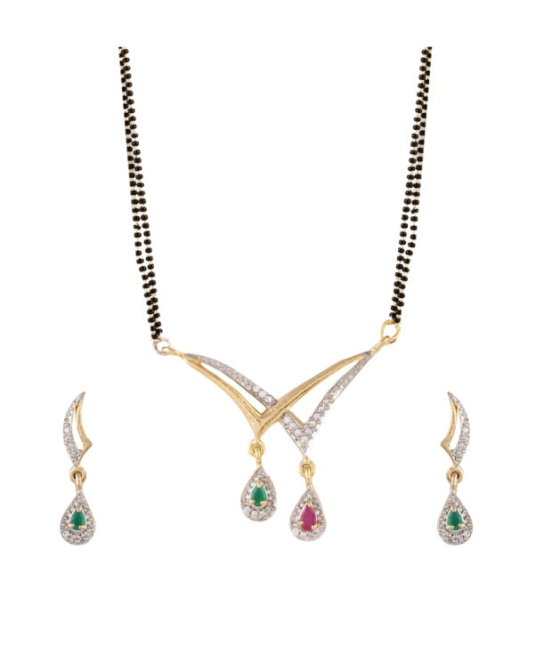 Combo of 2 Precious Collection of American Diamond Mangalsutra Set -