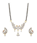 Combo of 3 American Diamond Gold Plated Mangalsutra  Pendant with Chain for Women
