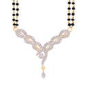 American Diamond Gold Plated Pendant Jewellery with Chain and Earrings for Women