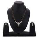 American Diamond Gold Plated Mgalsutra and Earrings for Women