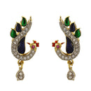 Dancing Dual Peacock Style  Gold Plated  With Earring Jewellery for Worman