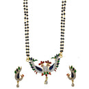 Dancing Dual Peacock Style  Gold Plated  With Earring Jewellery for Worman