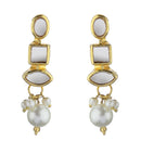 Gold Plated Classic Kundan Style Tradition  Magalsutra With Earrings  for Women