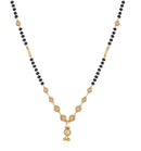 Traditional Gold Plated Pearl Mangalsutra With Black Bead Chain for Women
