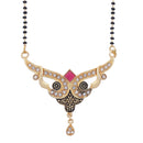Traditional American Diamond Gold Plated Tanmaniya Nallapusalu Mangalsutra for Women