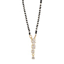 Gold Plated Solitare Style Pendant Tanmaniya Nallapusalu Mangalsutra With Black Bead Chain Jewellery For Women